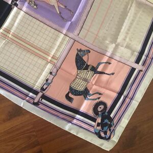 NEW Horse pastel colors silky scarf￼